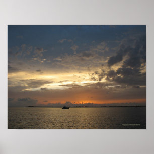 Zonsondergang in Bahamas 03 Poster