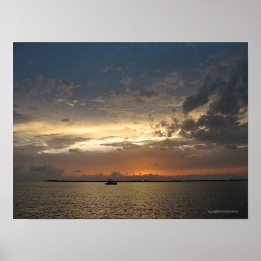 Zonsondergang in Bahamas 03 Poster (Voorkant)
