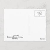 Zonsondergang in Bandon, Oregon Briefkaart (Achterkant)