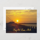 Zonsondergang in Bay St. Louis, MS Briefkaart (Voorkant / Achterkant)