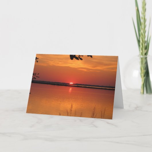 Zonsondergang in Bloemkroon, NC Kaart (Voorkant)