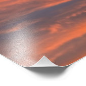 Zonsondergang in brand foto afdruk (Hoek)