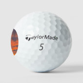 Zonsondergang in brand golfballen (Logo)