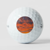 Zonsondergang in brand golfballen (Voorkant)