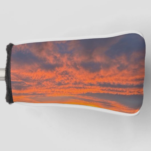 Zonsondergang in brand golfheadcover (Voorkant)