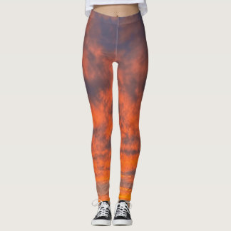 Zonsondergang in brand leggings
