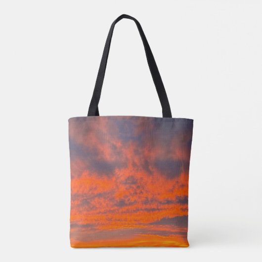Zonsondergang in brand tote bag (Achterkant)