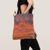 Zonsondergang in brand tote bag (Dichtbij)