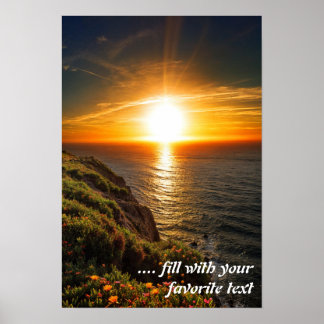 Zonsondergang in Cabo de Roca Poster