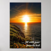 Zonsondergang in Cabo de Roca Poster (Voorkant)