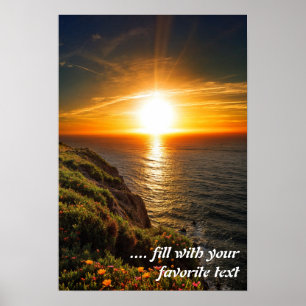 Zonsondergang in Cabo de Roca Poster