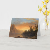 Zonsondergang in Californië | Albert Bierstadt Kaart (Gele Bloem)