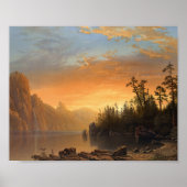 Zonsondergang in Californië | Albert Bierstadt Poster (Voorkant)