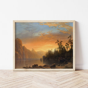 Zonsondergang in Californië   Albert Bierstadt Poster