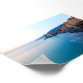 Zonsondergang in Camogli Poster (Hoek)