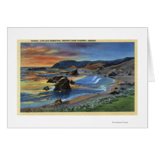 Zonsondergang in Cape San Sabastian op Oregon