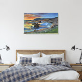 Zonsondergang in Cape San Sabastian op Oregon Canvas Afdruk (Insitu (Slaapkamer))