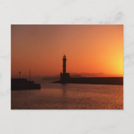 Zonsondergang in Chania Briefkaart