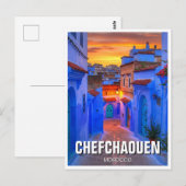 Zonsondergang in Chefchaouen Marokko Reizen Briefkaart (Voorkant / Achterkant)