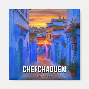 Zonsondergang in Chefchaouen Marokko Reizen Magneet