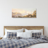 Zonsondergang in de bergen - Carl Lafite Canvas Afdruk (Insitu (Slaapkamer))