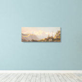 Zonsondergang in de bergen - Carl Lafite Canvas Afdruk (Insitu (Houten vloer))
