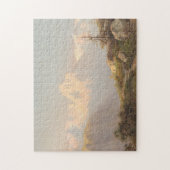 Zonsondergang in de bergen - Carl Lafite Legpuzzel (Verticaal)