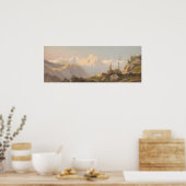 Zonsondergang in de Bergen – Carl Lafite Poster (Keuken)