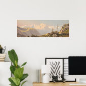 Zonsondergang in de bergen Carl Lafite Poster (Thuiskantoor)