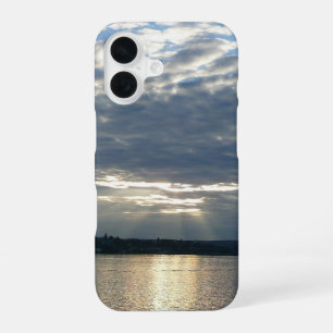 Zonsondergang in de Canadese kustlijn van Brits-Co iPhone 16 Hoesje