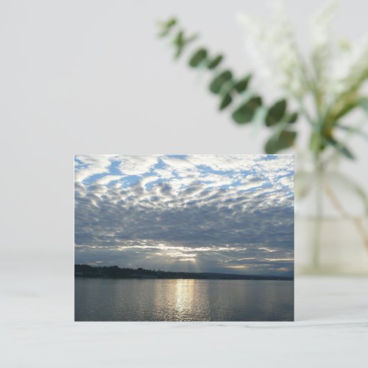 Zonsondergang in de Canadese kustwateren van Brits Briefkaart (Staand voorkant)