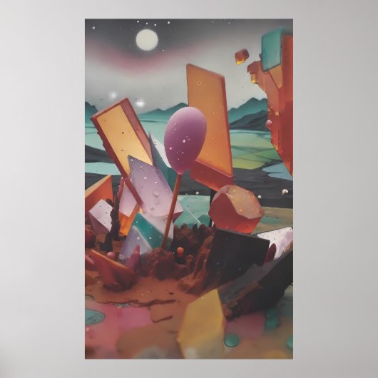 Zonsondergang in de Candy Lands - Ken Gage Art Poster (Voorkant)