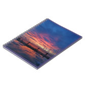 'Zonsondergang in de haven'' Blue Spiral Photo Not Notitieboek (Linkerzijde)