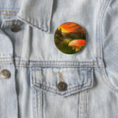 Zonsondergang in de herfst. ronde button 5,7 cm (In situ)
