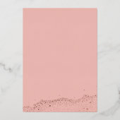 Zonsondergang in de heuvels bergen rezen roze stof folie uitnodiging (Achterkant)