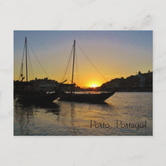 Zonsondergang in de Lente, Porto Portugal Briefkaart