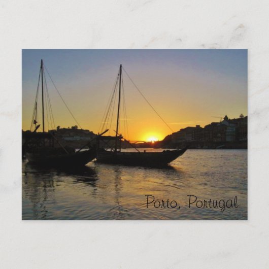 Zonsondergang in de Lente, Porto Portugal Briefkaart (Voorkant)
