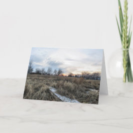 Zonsondergang in de Marsh Birthday Kaart