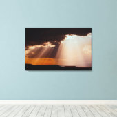 Zonsondergang in de Masai Mara. 2 Canvas Afdruk (Insitu (Houten vloer))