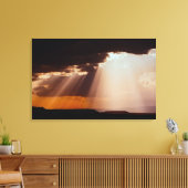 Zonsondergang in de Masai Mara. 2 Canvas Afdruk (Insitu (Woonkamer))