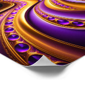 Zonsondergang in de Paarse woestijn Poster (Hoek)