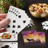 Zonsondergang in de savanne pokerkaarten (Insitu)