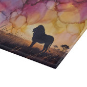 Zonsondergang in de savanne snijplank (Hoek)