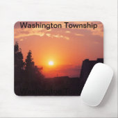 zonsondergang in de stad washington muismat (Met muis)