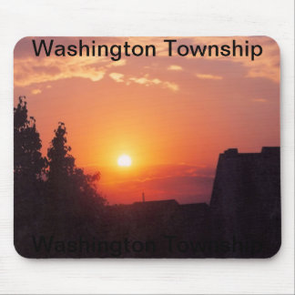 zonsondergang in de stad washington muismat