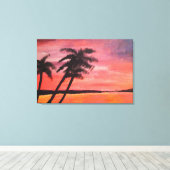 Zonsondergang in de Tropen Canvas Afdruk (Insitu (Houten vloer))