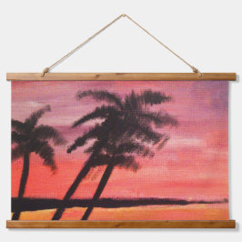Zonsondergang in de Tropen Hangend Wandkleed