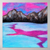 zonsondergang in de winter poster (Voorkant)