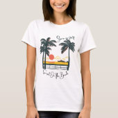 Zonsondergang in de zomer en palmboom t-shirt (Voorkant)
