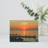 Zonsondergang in Doha, Qatar Briefkaart (Staand voorkant)